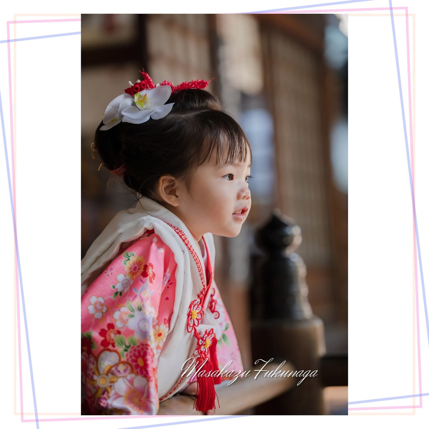 七五三｜出張撮影｜カメラマン｜七五三写真｜外を見つめる女の子